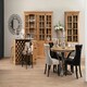 image 2 of Stylish Cabinet With 3 Upper Shelves, Versatile Design Storage Cabinet, Eco Friendly Wooden Bedisde Cabinet Brown