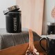 image 5 of Harbour Housewares Black Round Metal Kitchen Coffee Canister Kitchen Caddy Kitchen Storage Containers Canisters