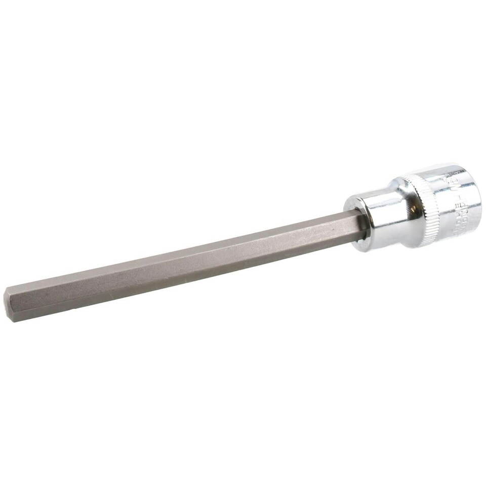 image 1 of 8mm Hex Allen Key Long Bit Internal Socket Metric 1/2" Drive 140mm Length Cr-V