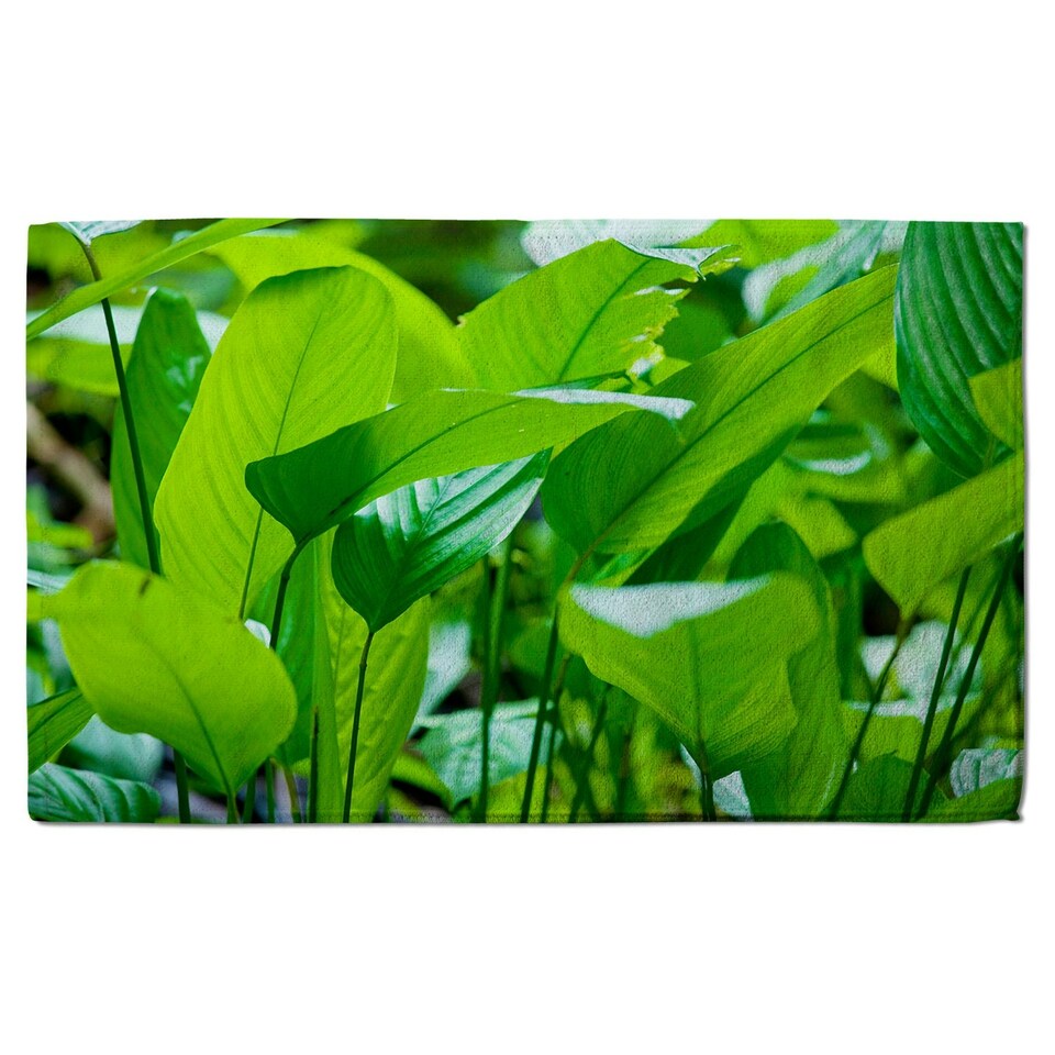 image 1 of Green leaf background abstract of nature (Bathroom Set)