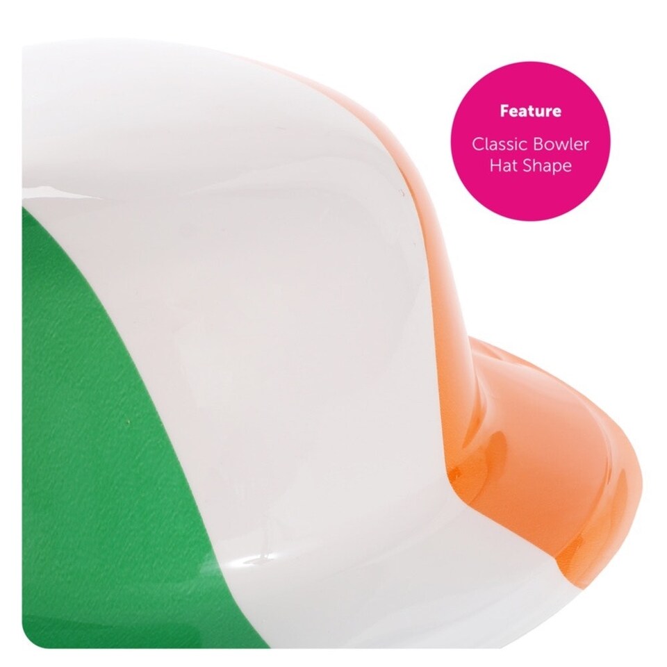 image 1 of Pack of 1 Irish Flag Bowler Hat | Green | One Size