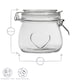 image 3 of Nicola Spring 6x Glass Storage Jars - 500ml Airtight Clip Lid Kitchen Vintage Round Preserving Container Heart Shaped Design
