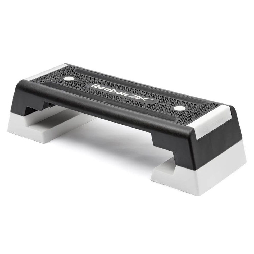 image 1 of Reebok Step – Adjustable Fitness Step (White/Black, 15/20/25 cm) | Black | BLACK | 102 x 38.5 x 15 cm
