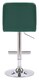 image 5 of Allegro Leather Single Kitchen Bar Stool, Chrome Footrest, Adjustable Swivel Gas Lift, Breakfast Bar & Home Barstool, Sage Green