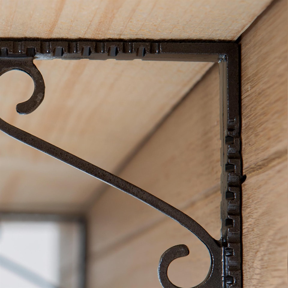 image 1 of Hammer & Tongs Notched Scroll Iron Shelf Bracket - D150mm - Raw