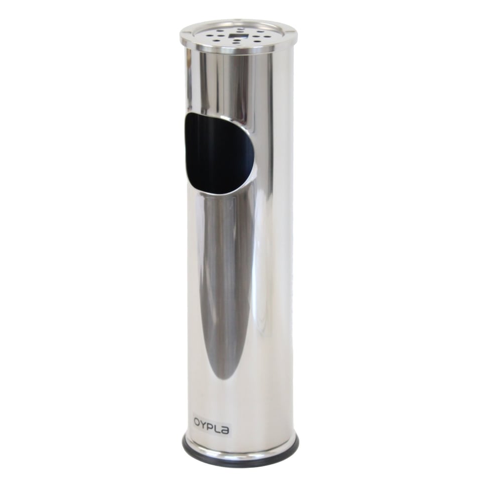 image 1 of Free Standing Stainless Steel Ashtray Cigarette Rubbish Bin