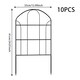 image 2 of Living and Home 10-Pcs Arched Top Iron Garden Fence Black