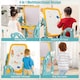 image 6 of COSTWAY 4-in-1 Kids Easel Drawing Table and Chair Set with Whiteboard