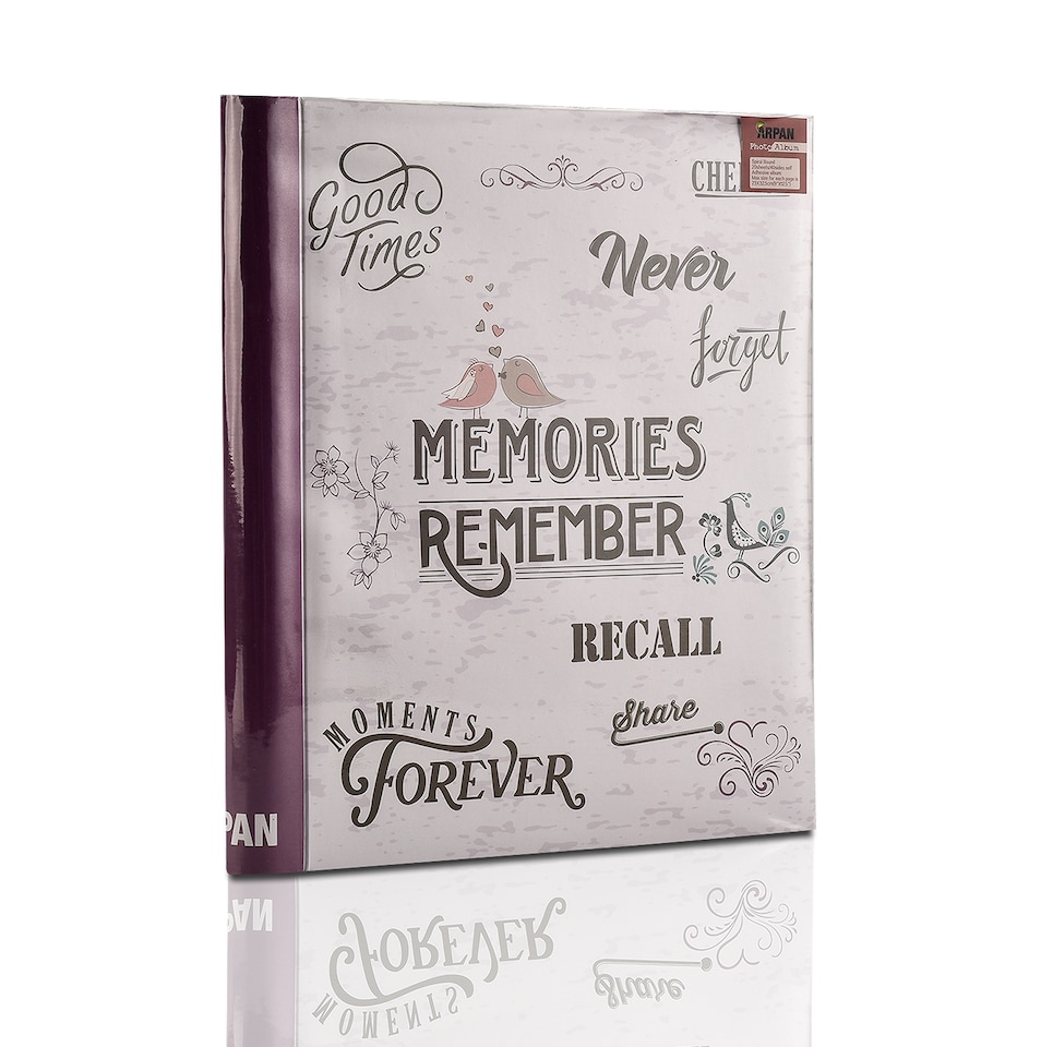image 1 of ARPAN Large Self Adhesive Photo Album – 20 Sheets / 40 Sides – Holds Various Sized Photos up to A4 Size – Sticky Page Memory Scrapbook Album