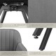 image 5 of Lounge Armchair Living Room Accent Chair 360 Swivel Slim Steel Legs Velvet Fabric | Grey | grey | 4