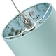 image 3 of Unique Jungle Print Duck Egg Lampshade with Palm Trees, Sloths and Elephants | Blue | Duck Egg | 1