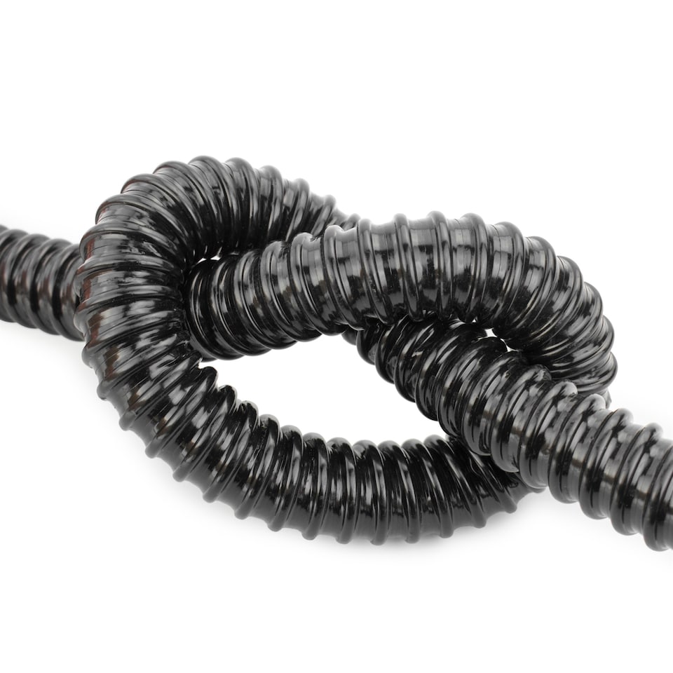 image 1 of Pisces 25mm (1 inch) Black Pond Corrugated Flexible Hose Pipe - 2m Roll