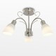 image 1 of ValueLights Newlyn 3 Way Brushed Chrome Ceiling Bar Light