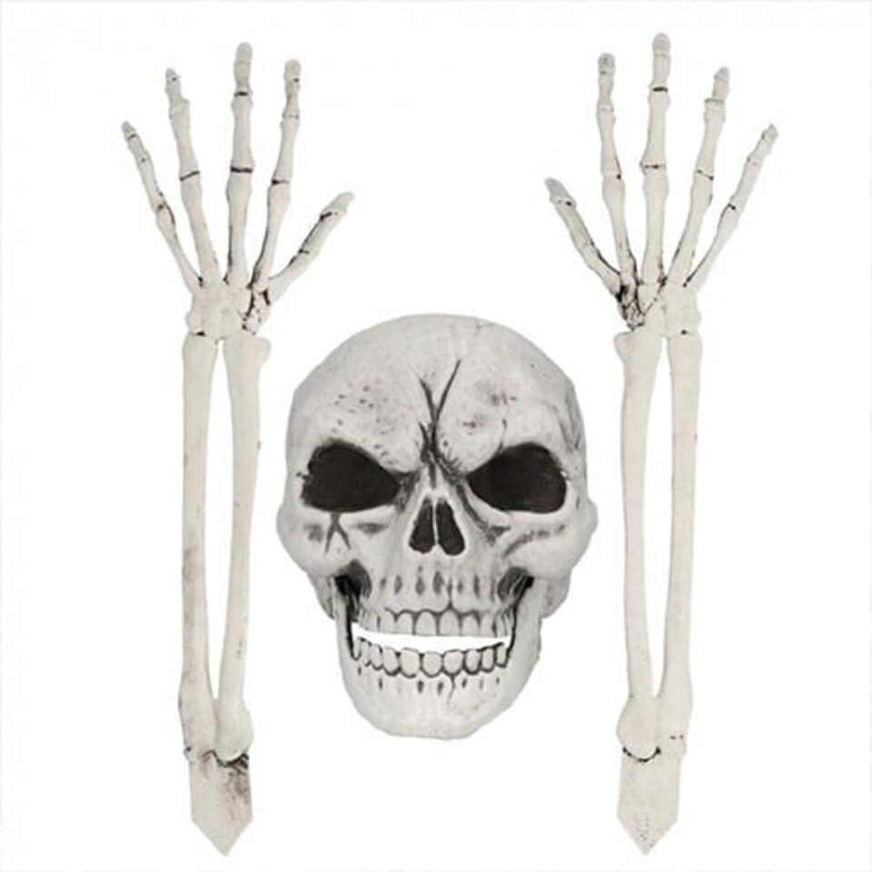 Buried Skeleton Halloween Plastic Props Decorations - Pack of 3