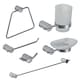 image 1 of Showerdrape Vitality Chrome Stainless Steel Wall Mounted 6 Piece Bathroom Accessory Set | Silver | 1