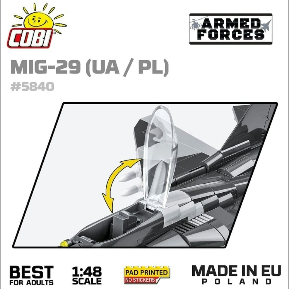 image 1 of MIG 29 brick plane model - COBI 5840 - 590 bricks