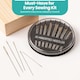 image 6 of 30 Assorted Hand Sewing Needles Set, Stainless Steel Needles in Round Case