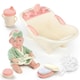 image 3 of Baby Doll Bath Play Set - Doll Bathtub Set with Trolley, and clean Accessories