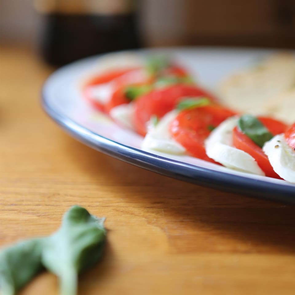 image 1 of Argon Tableware White Enamel Serving Platter - 30.5cm x 22.5cm - Blue | White | Blue