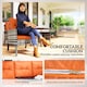 image 3 of Outsunny 6 Pieces Rattan Garden Furniture Sofa Set with Cushions, Orange | Orange | Orange
