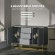 image 5 of HOMCOM Sideboard Storage Cabinet with Adjustable Shelves Grey