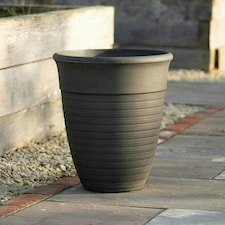 Primrose Garden Tall Round Flower Plant Pot Planter Grey 49 x 44 x 44 cm