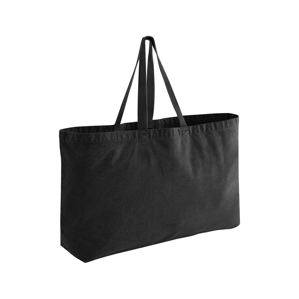 Westford Mill Washed Garment Dyed Oversized Tote Bag | Black | Vintage Black | 1