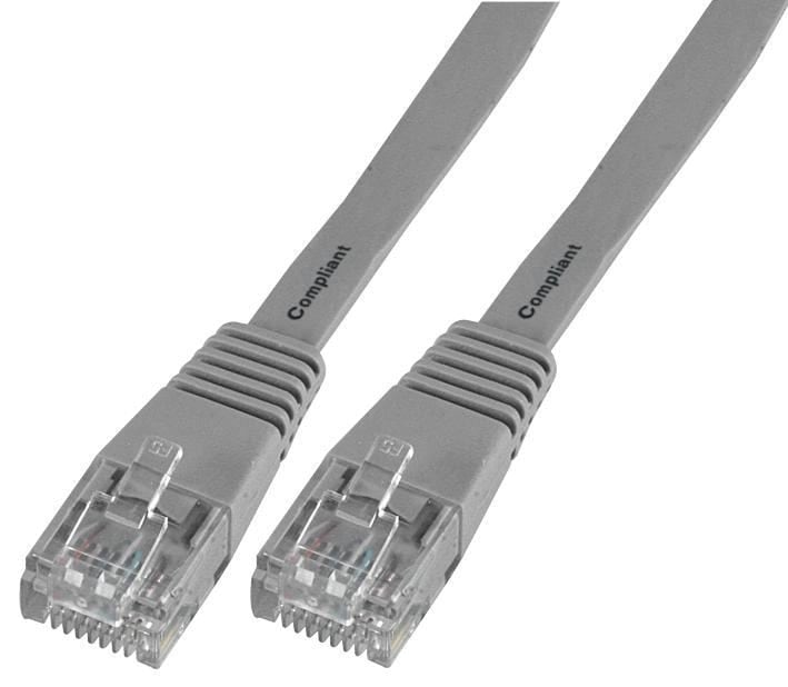 PRO SIGNAL - Flat Cat5e LSOH Ethernet Patch Lead, 1.5m Grey