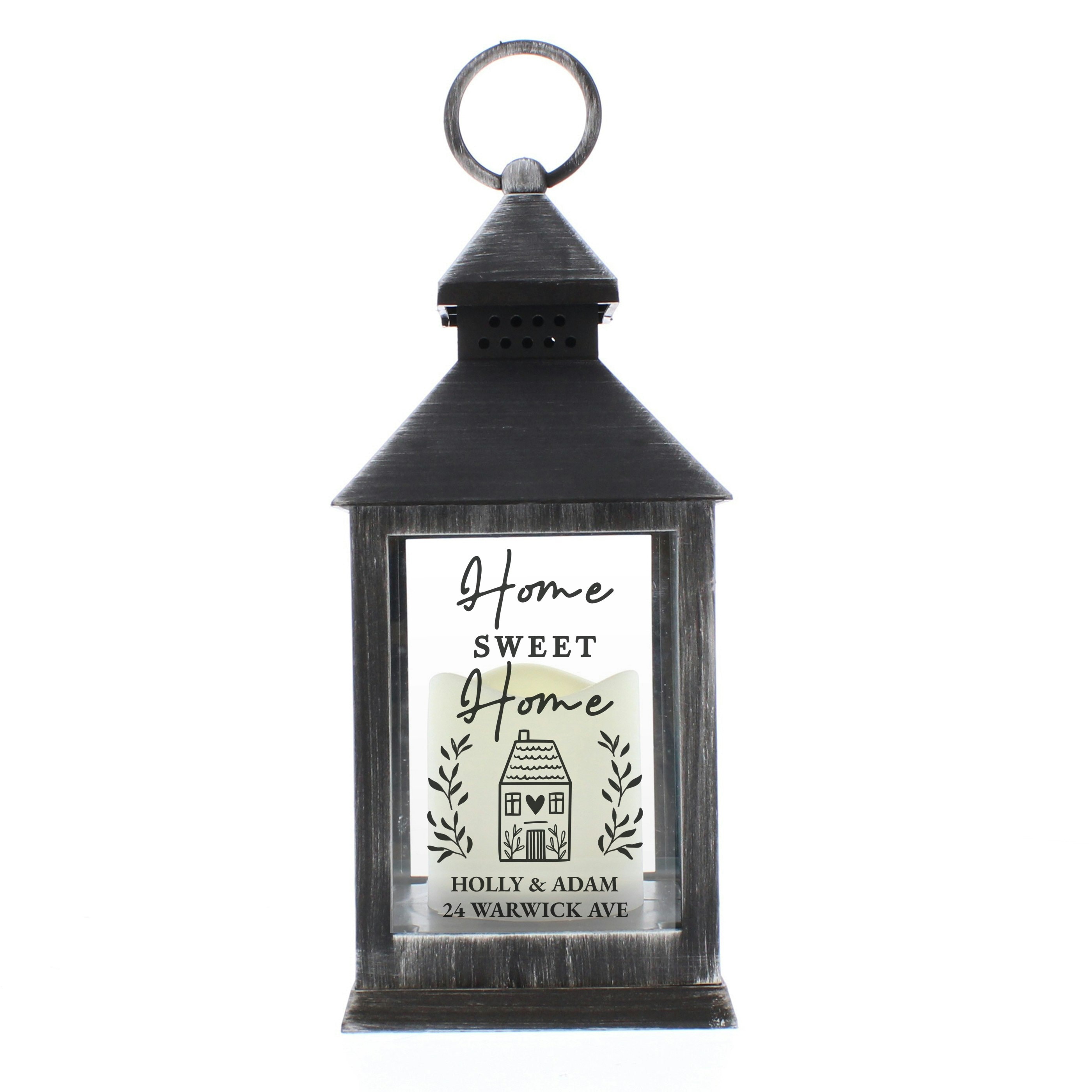 Personalised Memento Company Personalised Home Black Lantern