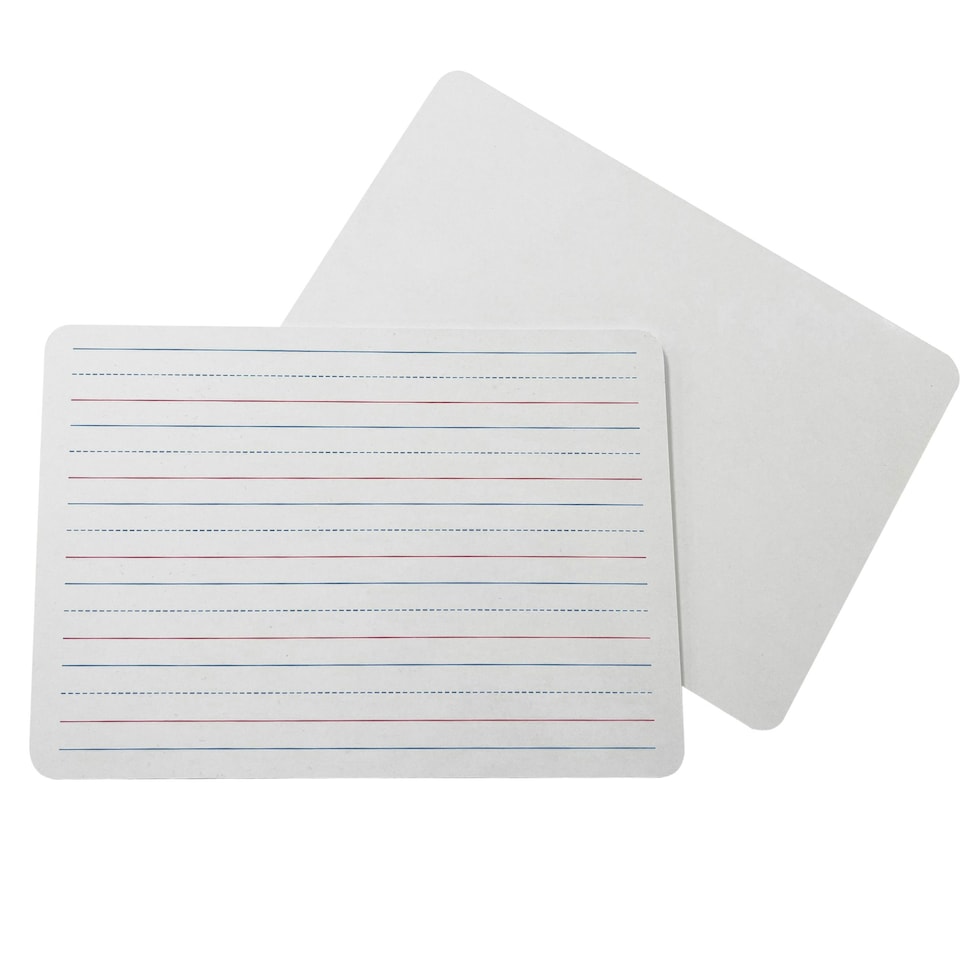 image 1 of Pack of 6 Rigid MDF Handwriting Lines A4 Whiteboards
