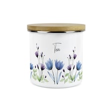 Blue & Purple Floral Large Tea Canister