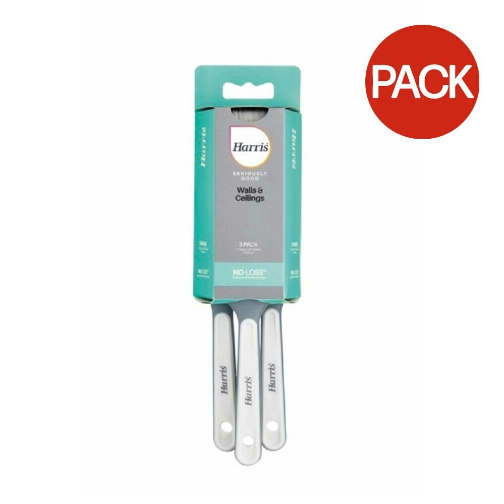 Harris Seriously Good Wall and Ceiling Paint Brush Set (Pack of 3) - White - One Size