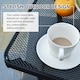 image 3 of Outsunny 45cm Square Metal Outdoor Patio Bistro Table Coffee Desk Black