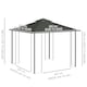 image 10 of Outsunny 3m x 3m Garden Gazebo, Double Roof Outdoor Gazebo Canopy Shelter with Netting, Solid Steel Frame, for Garden, Lawn and Deck, Light Grey