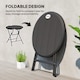 image 3 of Outsunny Round Garden Dining Table for 4, Foldable Outdoor Table for Garden