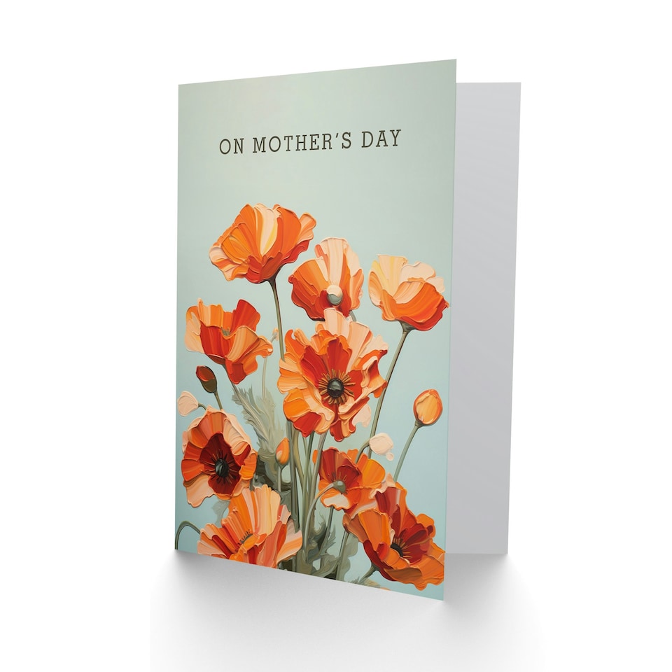 image 1 of Mothers Day Card Poppy Flowers Poppies Mum Card