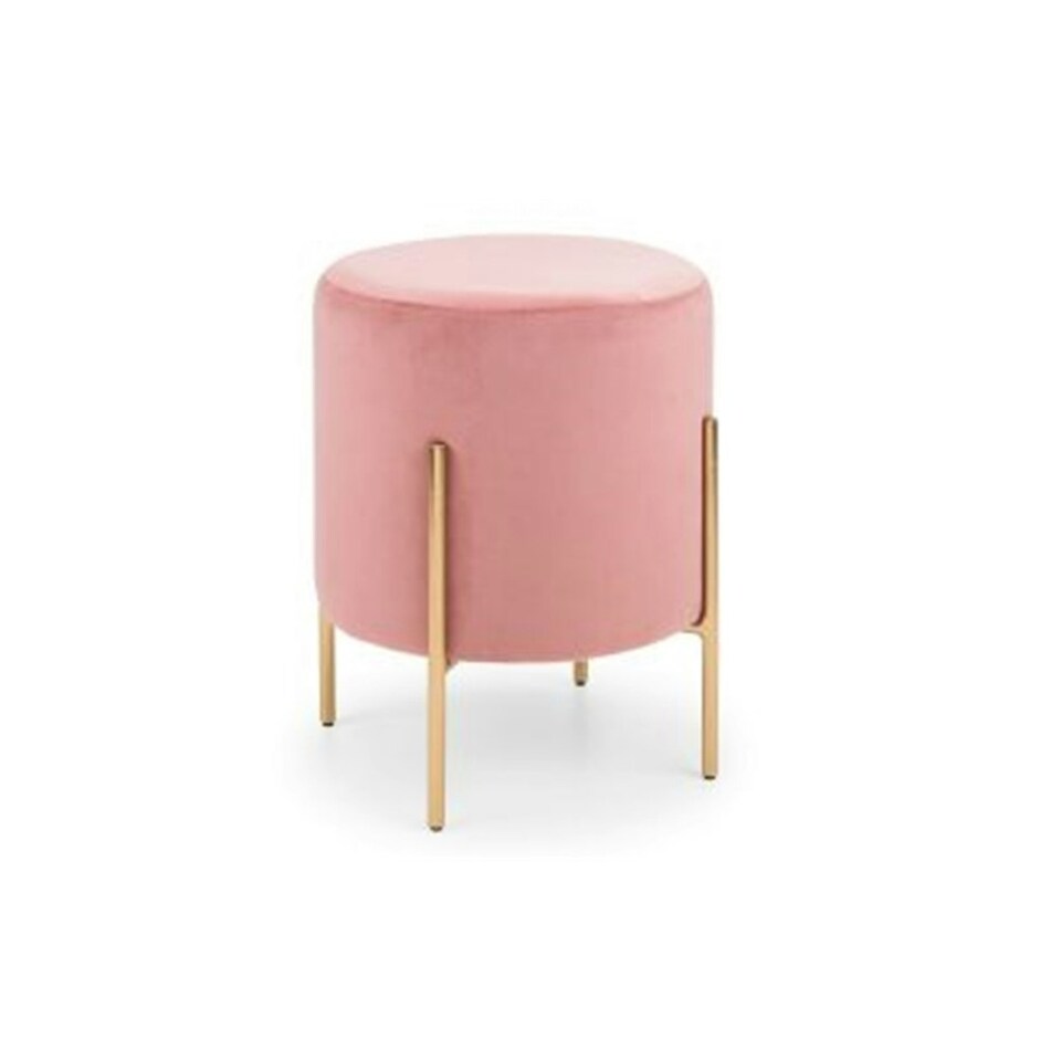 image 1 of Dusky Pink Velvet Stool