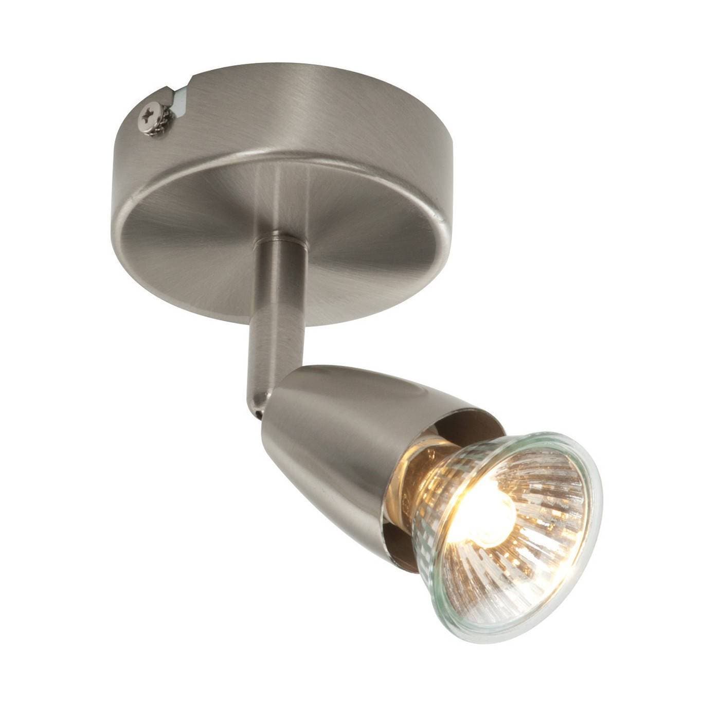Netlighting Amalfi 1 Light Spotlight Satin Nickel GU10 in Grey