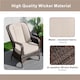 image 4 of Direct Wicker 2-Piece Outdoor PE Rattan Dining Chairs, Brown | Brown