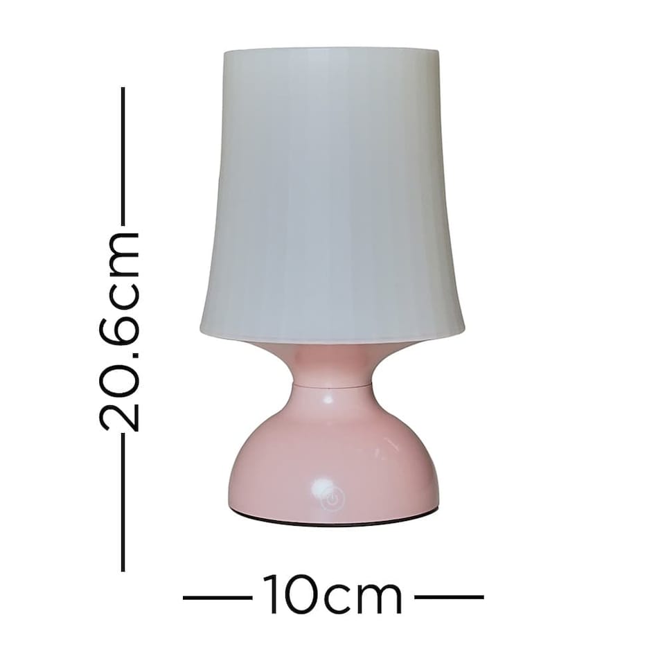 image 1 of ValueLights 3 Pack Wireless Outdoor Battery Operated LED Pink Touch Table Lamps | Pink