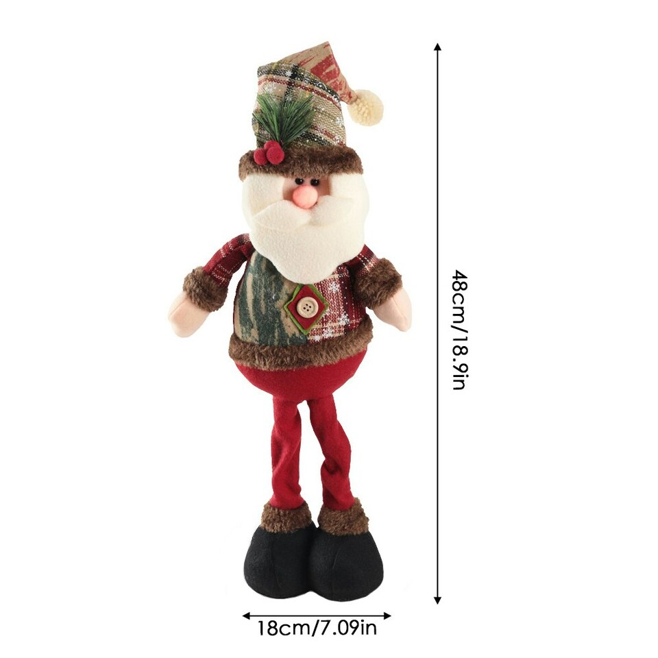 image 1 of Living and Home Santa Claus Standing Doll Plush Toy  Christmas Ornament