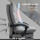 image 4 of Vinsetto Microfibre Vibration Massage Office Chair with Footrest, Heat, Grey