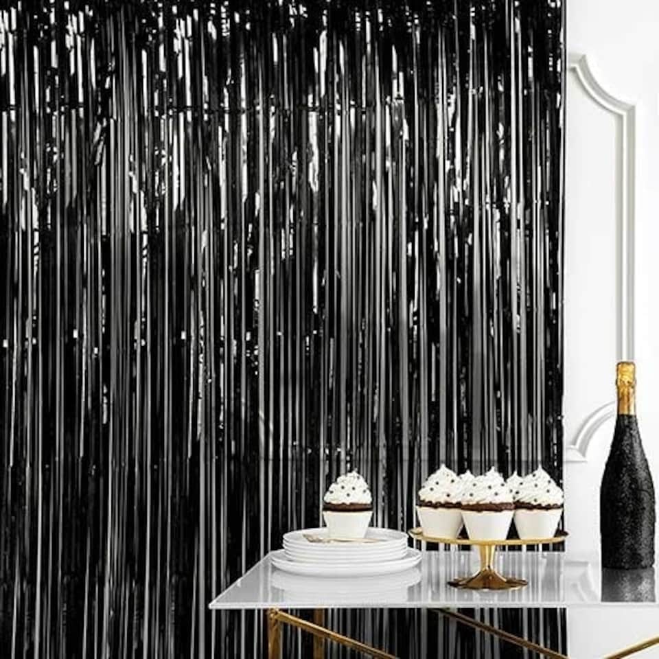 image 1 of Purple Foil Door Curtain Backdrop 92cm x 244cm - Pack of 5