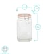 image 3 of Argon Tableware Square Glass Jar with Clip-Top Lid - 1.25L