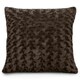 image 1 of Fur Supersoft Rose Posy Cushion - 43cm x 43cm Brown | Chocolate