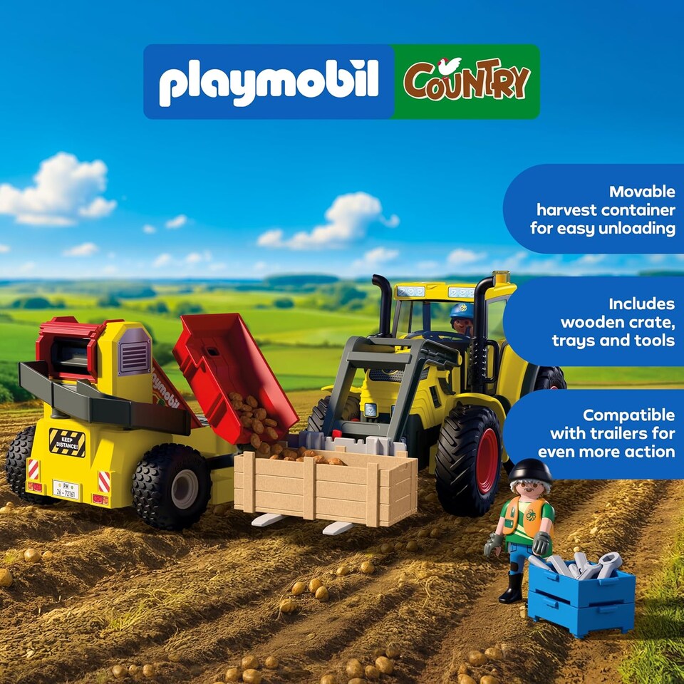 image 1 of Large Tractor with Potato Harvester