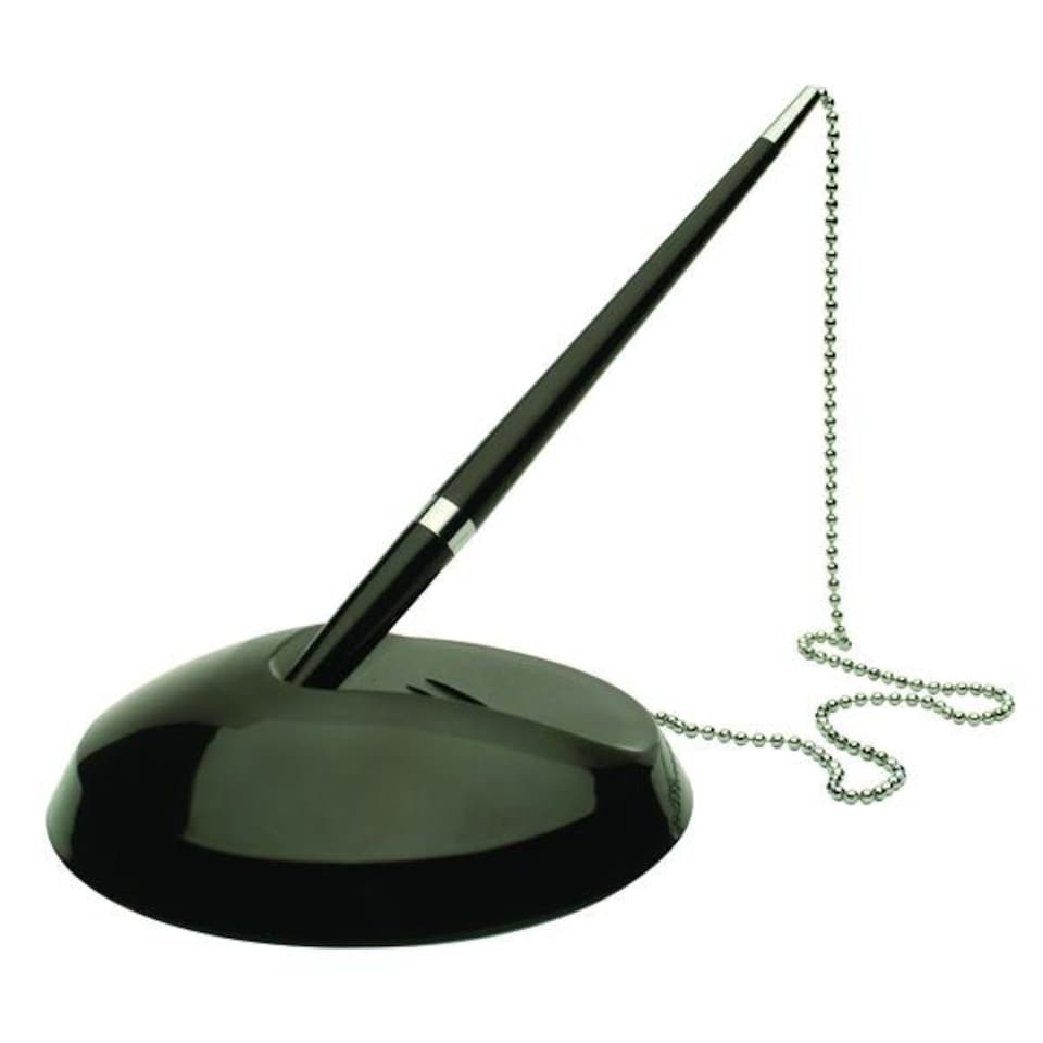 image 1 of Q-Connect Reception Pen with Chain and Base
