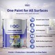 image 4 of HQC Satin Paint - Smooth, Durable Satin Finish For Walls & Ceilings - Satin Classic Grey - 5L