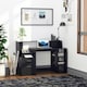 image 6 of HOMCOM Multi-Storage & Workstation Desk Table Storage Shelves Home Office Black