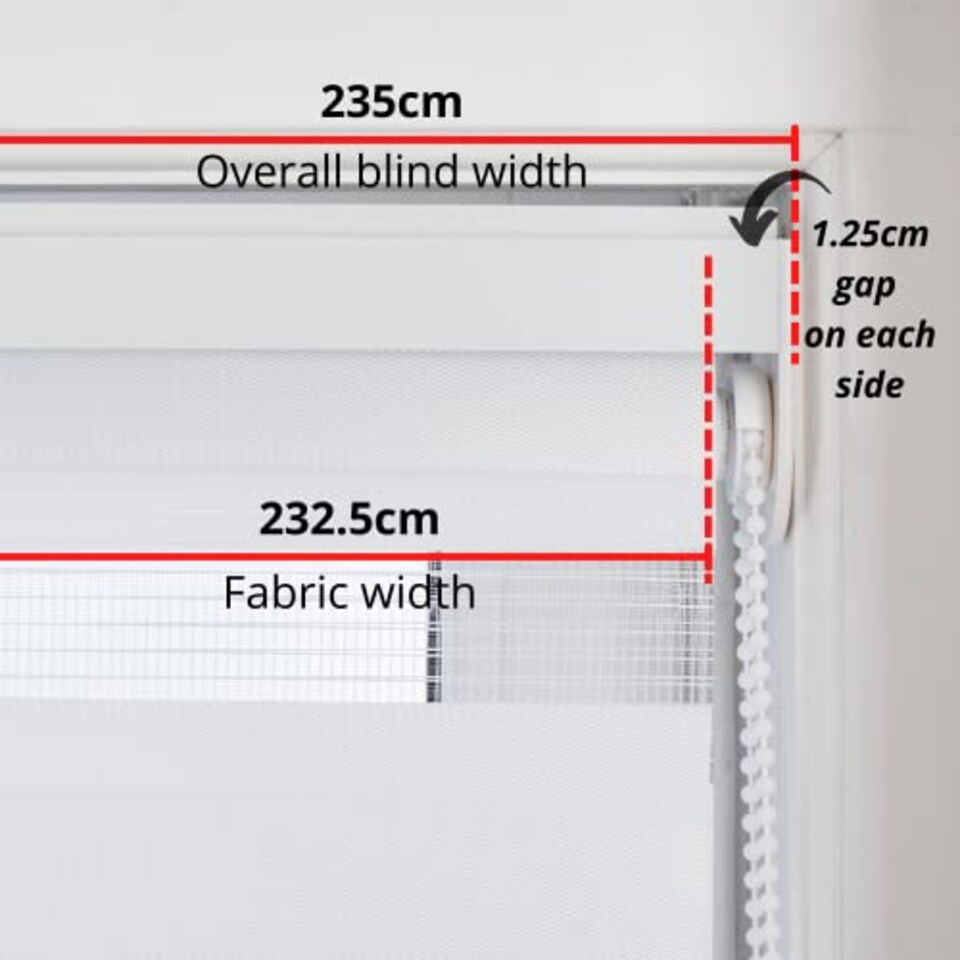 image 1 of Day and Night Zebra Roller Blind 235cm Wide x 165cm Long | Grey | Grey